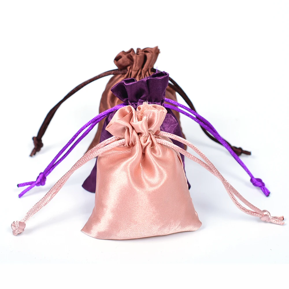 Satin Jewelry Drawstring Bag Organza Gift Bag for Jewelry Candy Storage