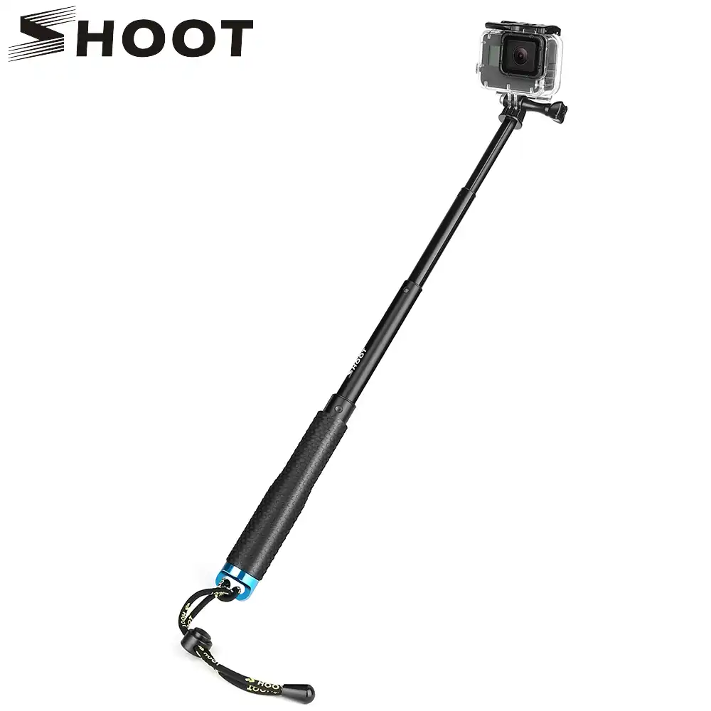 SHOOT 20-52 см портативный селфи палка расширение монопод для Gopro Hero 7 8 5 Session Xiaomi Yi 4K SJCAM SJ4000 SJ5000 Eken h9 камера - изображение