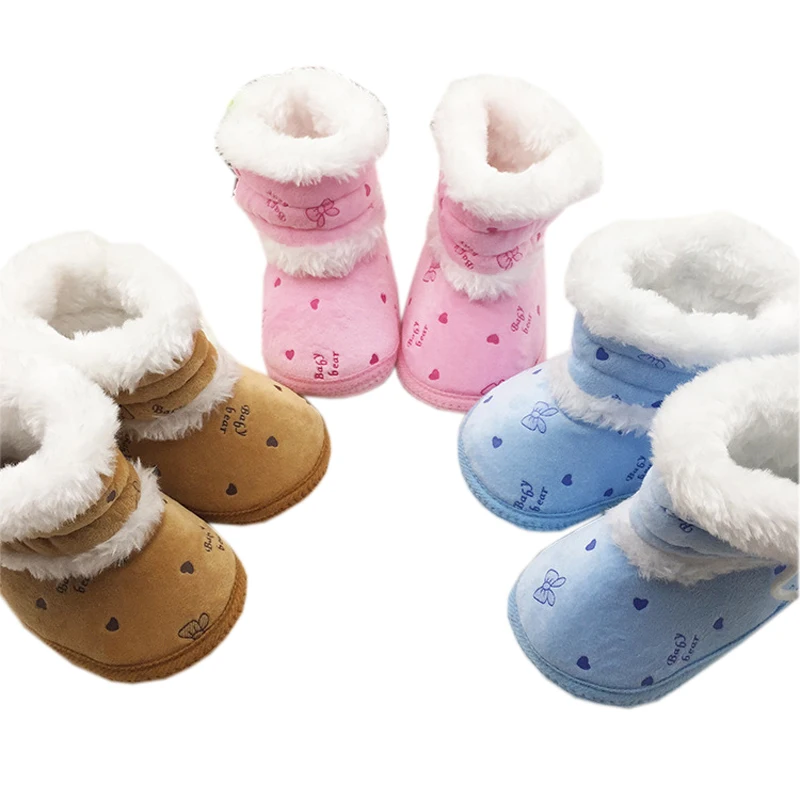

Autumn and Winter Newborn Baby Girls Princess Boots First Walkers Soft Soled Infant 0-18M Toddler Kids Girl Footwear Shoes