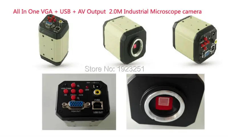 Лучший 2.0MP HD цифровой микроскоп с камерой VGA+ USB+ AV видео выходной микроскоп промышленная камера
