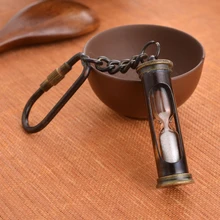 Винтажный дизайнерский медный брелок в стиле стимпанк с песочными часами, брелок для ключей, застежка-крючок для женщин и мужчин, подарок