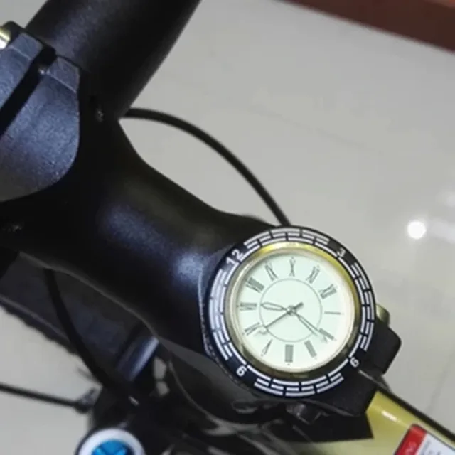 Bike Waterproof Quartz Watch Stem Clock Bicycle Computer Top Cap Stem
