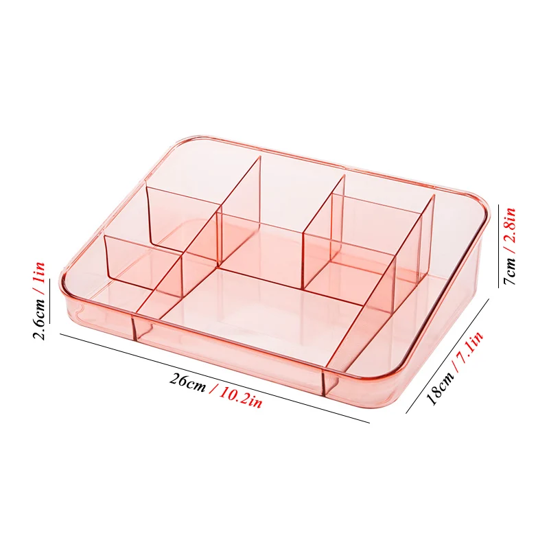 MeyJig Makeup Cosmetic Storage Box Desk Bathroom Organizer Large Capacity Makeup Display Case Brush Lipstick Holder 6