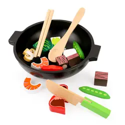 Детские деревянные претендует игрушки море Еда Овощная запеканка красочные образовательных Еда игрушки для детей девочек Кухня игровые