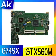 AK G74SX материнская плата для ноутбука ASUS G74SX G74S G74 тестовая оригинальная материнская плата 2D GTX560M-V2G видеокарта