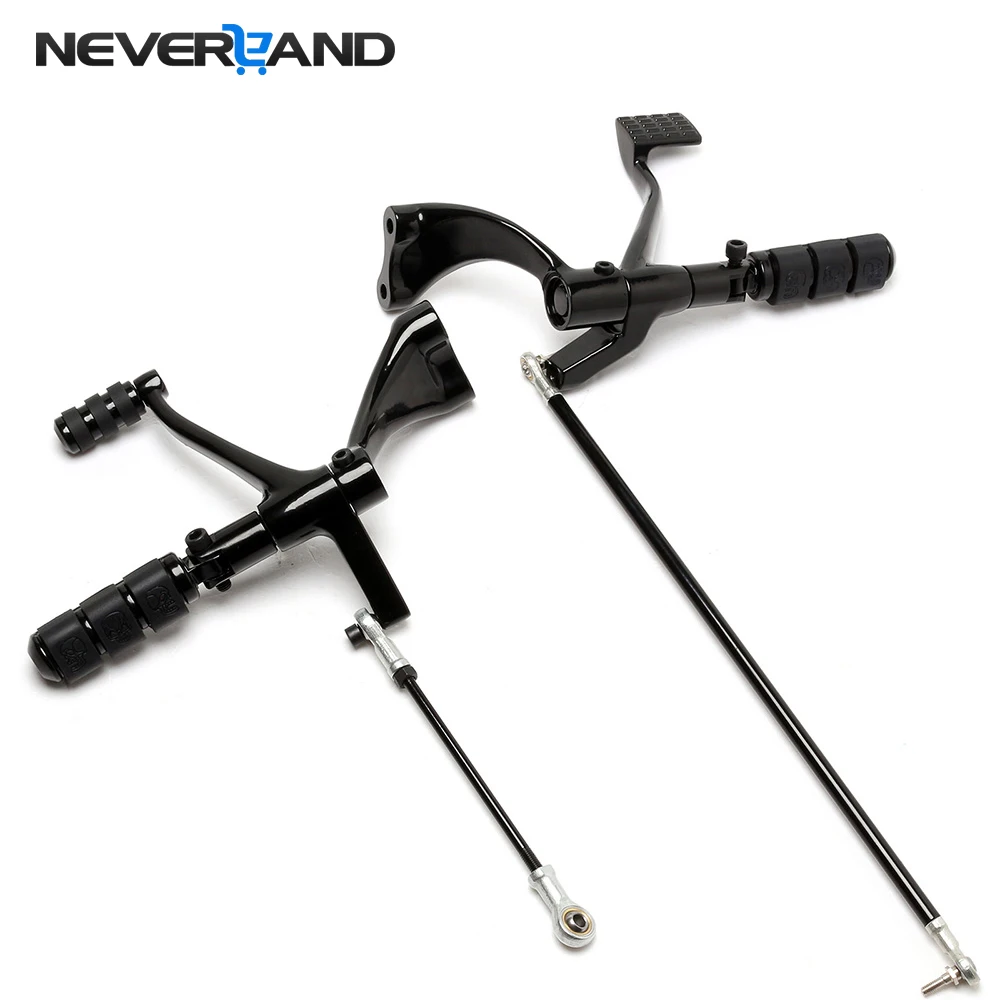 

For Harley Sportster 883 1200 Forward Controls Kit with Pegs Levers Linkage Motorcycel Parts Black D20