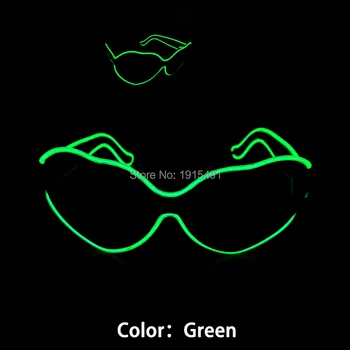 

Heart-Shaped Neon Led Bulbs Glowing Eyeglasses 20pcs Music Control Concert Decor EL Wire Tube Stylish Glasses for Bar Night Club