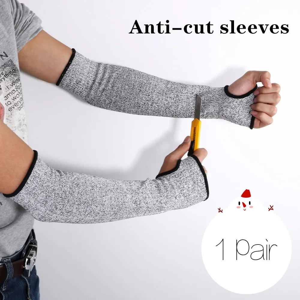 

1 Pair New Safety Arm Sleeve Anti Cut Puncture Proof Arm Guard 36cm Protector Sports Work Metal Grind Cut Protect Safety Sleeve