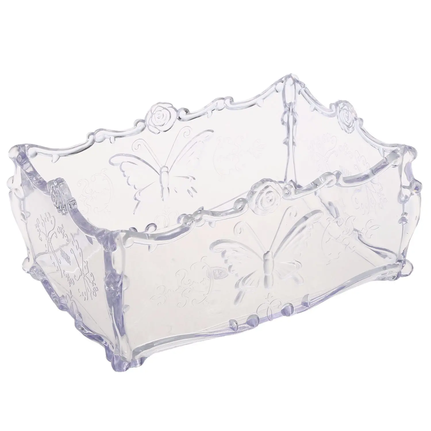  Acrylic Cotton Box Rods Holder Transparent Storage Box for Makeup Cosmetics