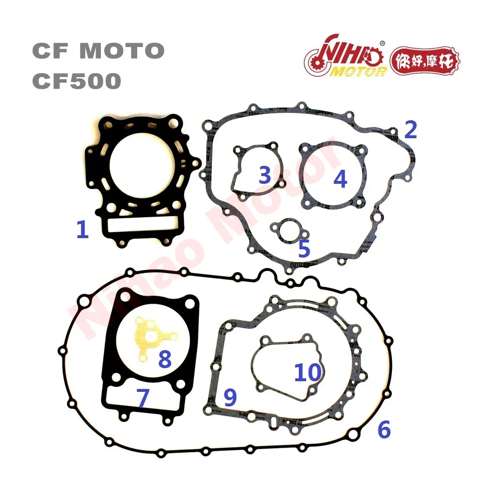 CFMoto запчасти CF500 двигатель полная прокладка CF500 CF188 500cc для CF 500 двигатель ATV UTV GOKART 500cc запасные части двигателя