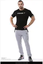Male Bodybuilding Shark Gymshark Tshirt Bodybuilding Tee Shirts Breathable Fitness T-Shirt Muscle Shirt