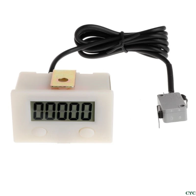 Цифровой 5 цифр ЖК-дисплей электронные Удар счетчик с микровыключателем сброса и кнопка паузы