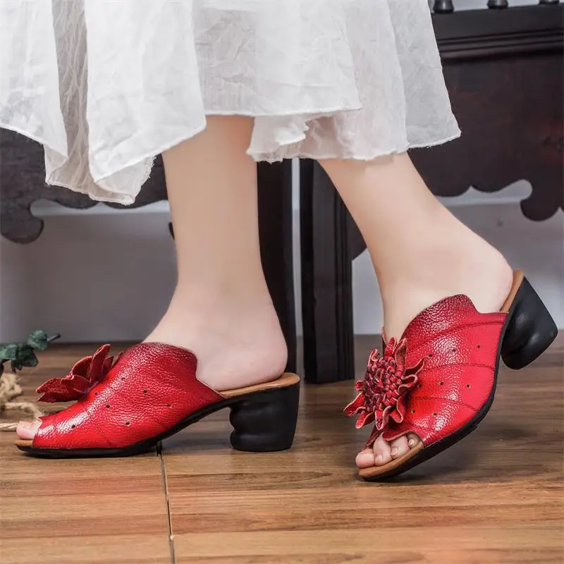 ZHUZHIXIU-Free shipping,2018 spring and summer new style women's genuine leather slippers,handmade leisure slippers,3 colors ZHUZHIXIU-Free shipping,2018 spring and summer new style women's genuine leather slippers,handmade leisure slippers,3 colors