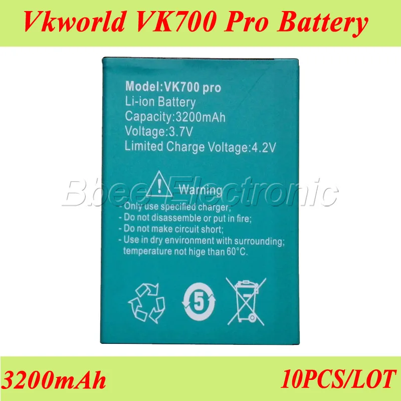 10 шт./лот оригинальный аккумулятор 3200 мАч Vkworld VK700 Pro для Batterie Bateria AKKU | Мобильные