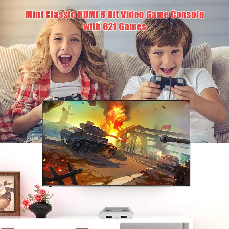 Мини ТВ Видео игровая консоль со встроенным 621 классическими играми AV/HDMI выход 8