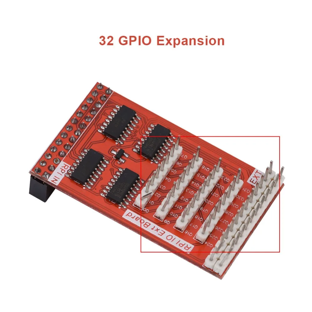 Модуль расширения 32 GPIO 8 битный вход и выход адаптера для Raspberry Pi|Аксессуары