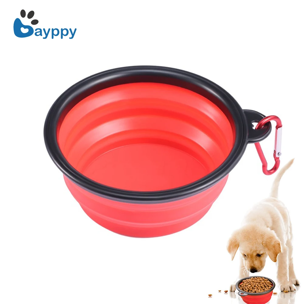 Collapsible Foldable Silicone Dog Bowl Portable Feeder Puppy Pet Travel