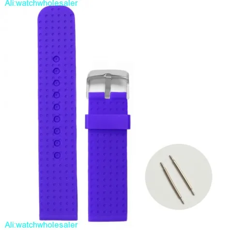 20mm Blue Dress Silicone Jelly Rubber Ladies Men Watch Band Straps WB1053M20JB