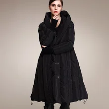 Новинка, зимний женский пуховик, длинный, выше колена, толстый, свободный, с капюшоном, большой, женский пуховик, 678