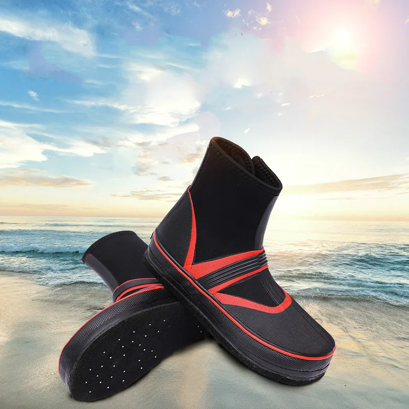 Outdoor Water Shoes for Men Non slip Fishing Boots Felt Bottom Rain