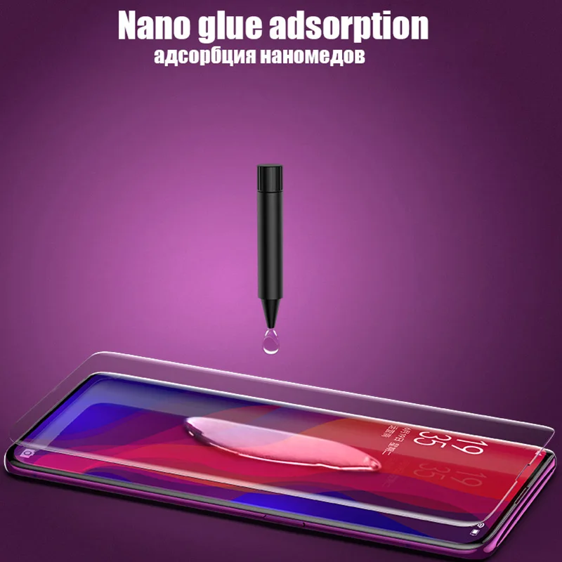 Полное покрытие жидкий клей UV закаленное Стекло для OPPO Find X Экран протектор