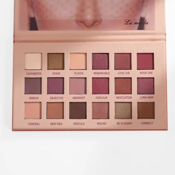 

Eyeshadow Palette Makeup Glitter Pigment Smoky Eye Shadow Palette Waterproof Smudge-Proof Matte 18 Color