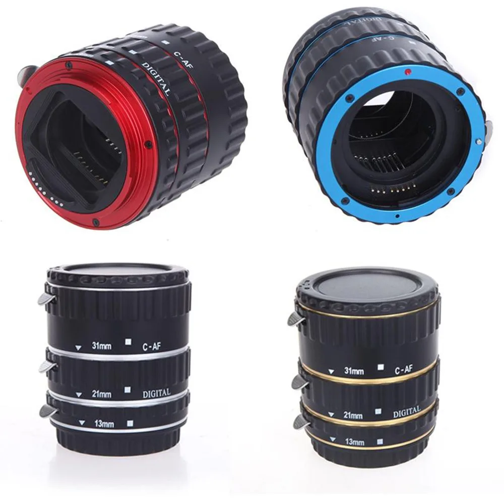 Metal Mount Auto Focus AF Macro Extension Tube Ring for Canon EOS EF S