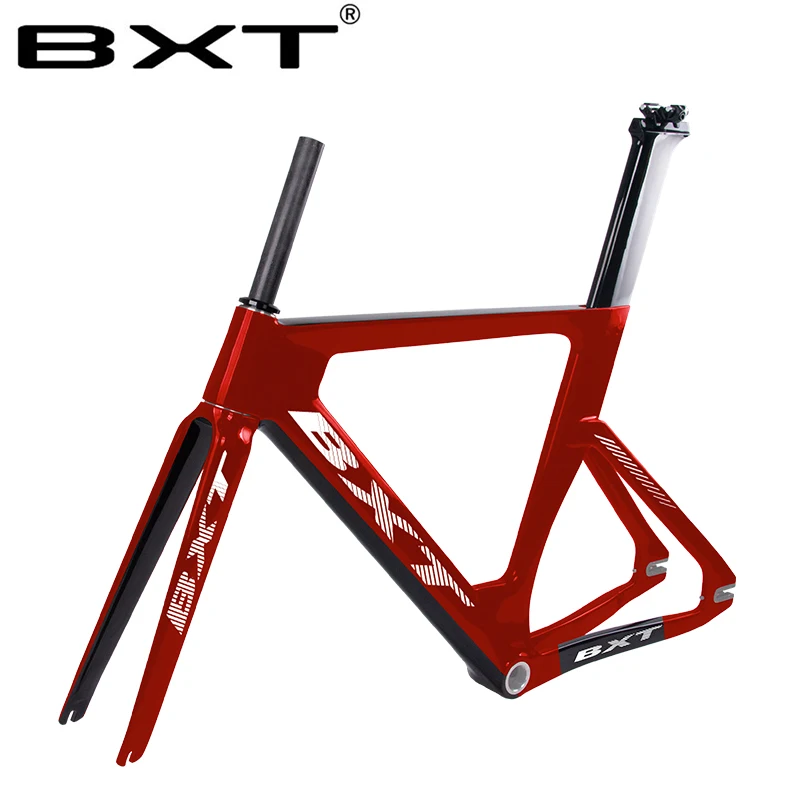 Excellent BXT 2019 new full carbon track frame road  frames fixed gear bike frameset with fork seat post 49/51/54cm carbon bicycle frame 0