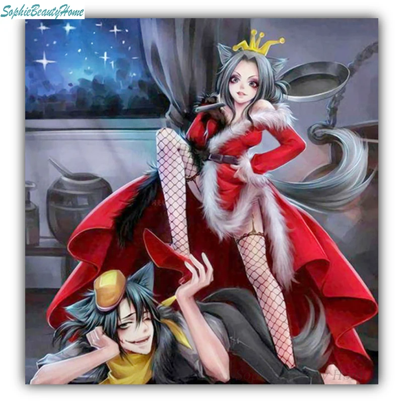 

5D DIY Diamond Embroidered Sailor Moon Cross Stitch Diamond Pattern Square Mosaic Wall Sticker Decorating Home