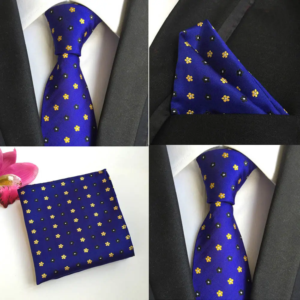 Модный мужской галстук из шелка(платок-галстук), Одноцветный галстук в горошек, с цветочным узором, в горошек, вечерние галстуки с квадратным вырезом - Цвет: YST24A