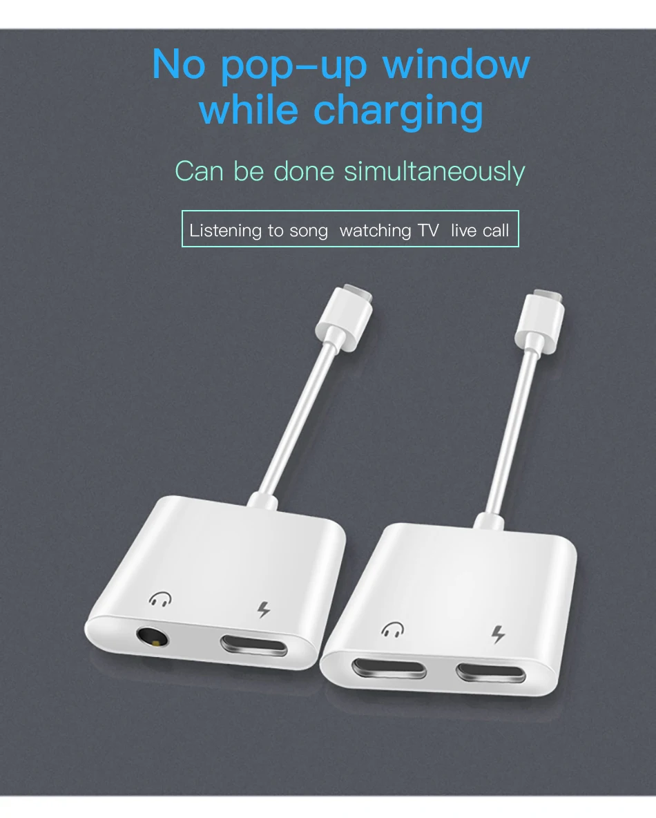 !ACCEZZ Adapter USB Type C For Huawei Samsung S8 S9 Plus 3.5mm Jack Earphone Calling Audio Connector Type-C Fast Charger Adapter (2)