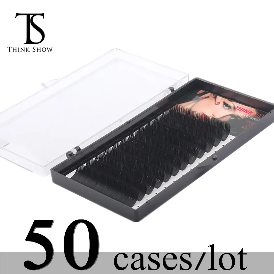 

Thinkshow 50 trays/lot Individual Eyelash Extensions BCD All Size 3D Volume Synthetic Mink Eye Lashes False Eyelash Makeup Tools