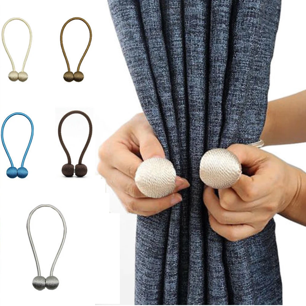 Hot New Magnetic Pearl Ball Curtain Tiebacks Tie Backs Holdbacks Buckle Clips Accessory Buckles Clasp Clips Curtain Hook Holder