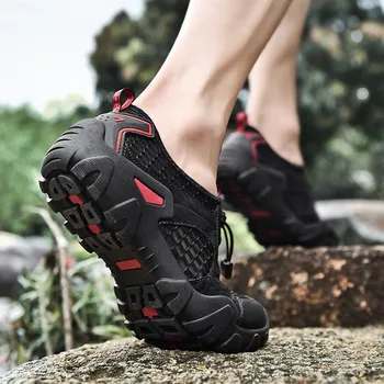 

Summer Genuine Leather Men's Sandals 2019 New Male Anti-skid Casual Shoes Breathable Gladiator Confortable Rubber Designer Shoes