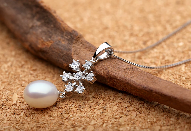 sinya snow pearl pendant sterling silver necklace christmas gift tz0030p (13)