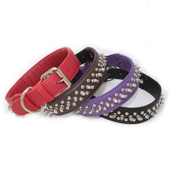 

Dog collar leather Anti-bite cool rivet waterproof comfortable for small big dog german shepherd bulldog pet dog accessories