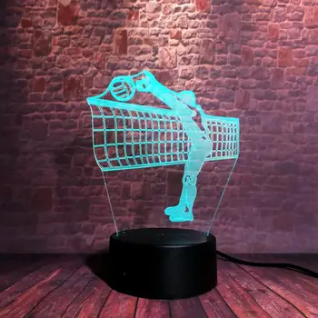 

Luminous 3D Nightlight Visual Illusion LED 7 Colors Changing Light Creative Volleyball Game Sport Fgiure Toys