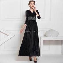 Schwarz Weihnachten Lange Abendgesellschaft Samt Maxi Kleid Größe M bis XXXXL