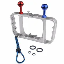 Dual Arm Scuba Diving Dive Bracket Flashlight Tray Stabilizer Mount for Sony Gopro SJCAM Action Camera/ Camcoders/Smartphone