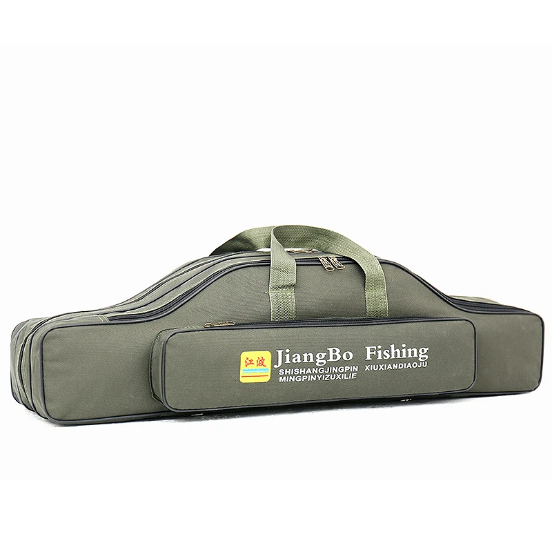 

Fishing bag High Capacity Waterproof 1680D Fabrics With Metal Zipper Fishing Rod Bag Pole Reel Bags Multifunct Fishing Carp