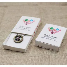 50 шт горячий белый Картон глянцевая ламинация слайд шкатулки ожерелье аксессуары для серёг дисплей окно custom цена логотипа Экстра