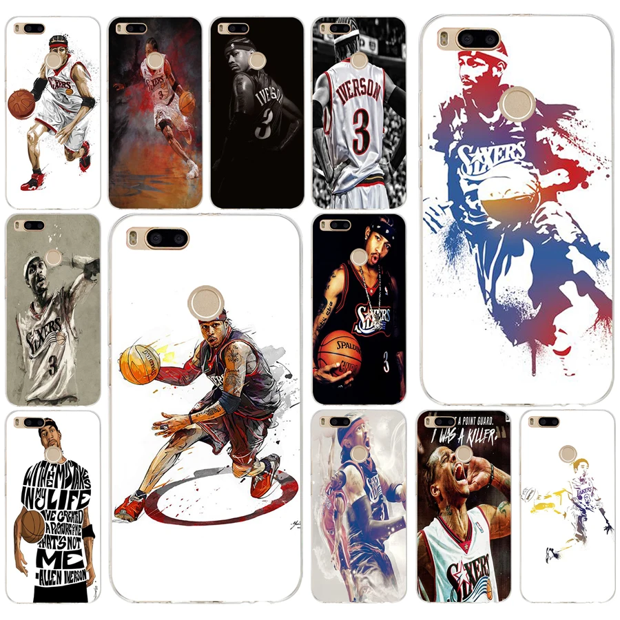 246AQ Allen Iverson Silicone Soft Tpu Cover phone Case for xiaomi redmi 4a 6a 4x note 5a pro mi a1