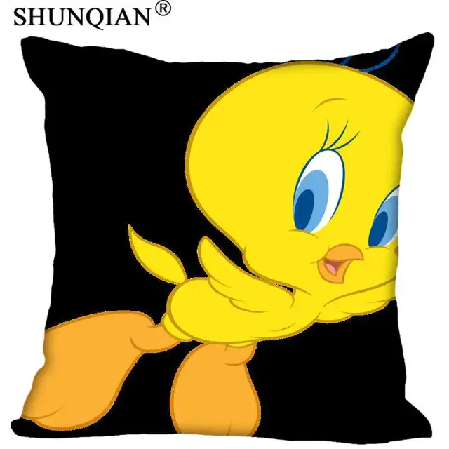 New Arrival tweety bird Square Pillowcases zipper Custom Pillow Case
