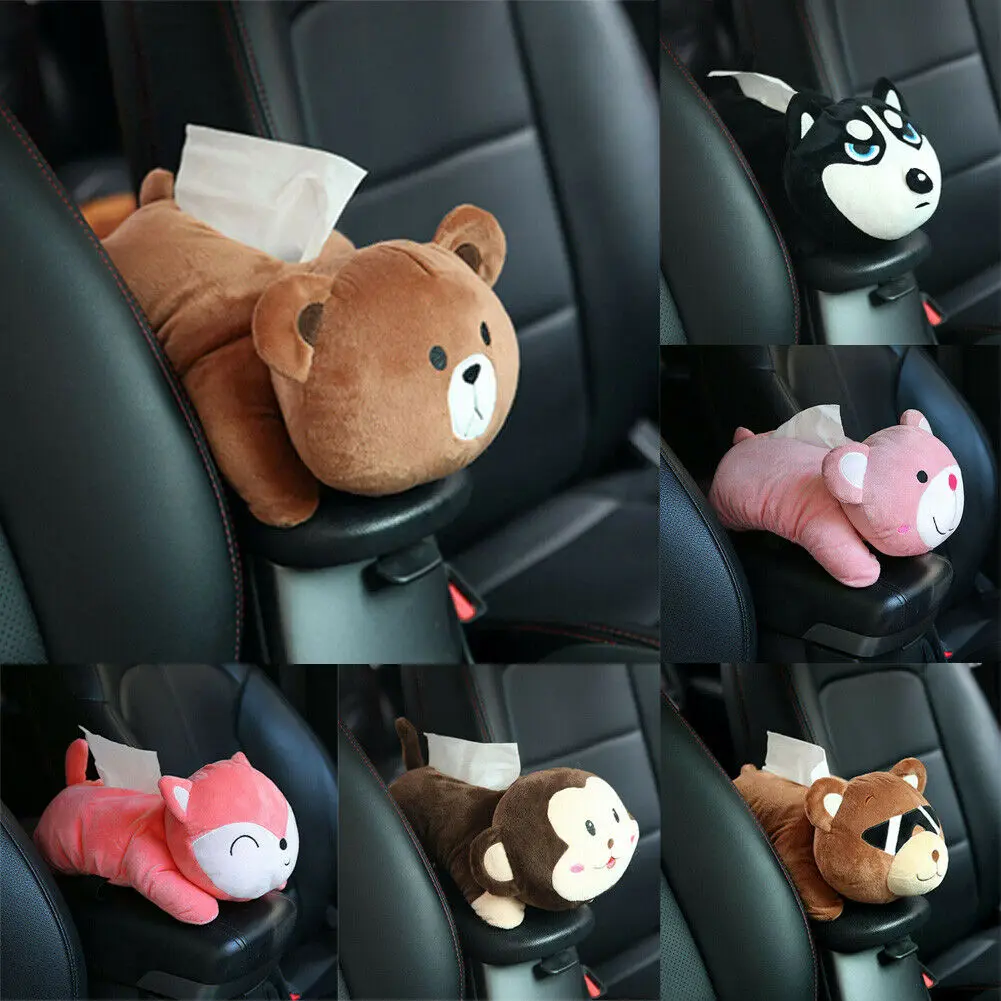 

New High Quality Universal Car Armrest Box Tissue Box Creative Cartoon Cute Tissue Box Car Interior Products Car Accessories