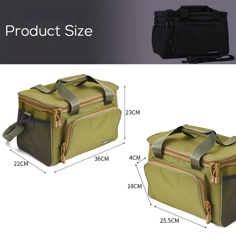 Canvas Fishing Bag Fishing Bucket Lure Reel Live Fish Box Camping Water Container Shoulder Waist Backpack Tackle Storage Bag