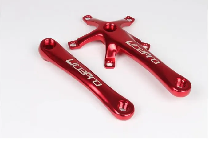 Litepro шатун цепи 130 BCD складной велосипед BMX односкоростная цепь колеса AL7075 170 мм Crank 130bcd зуб 45T 47T 53T 56T 58T - Цвет: red crank