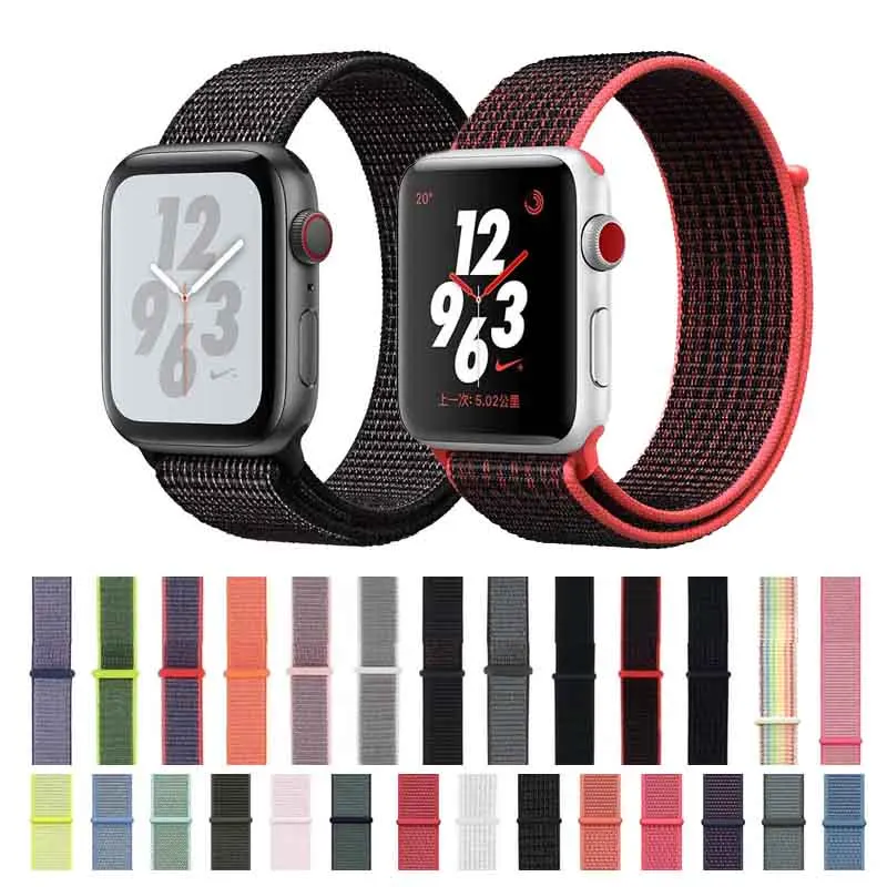 

Nylon Pulsera Correa Strap Wrist for Apple Smartwatch iwatch Series 4/3/2/1 Sports Watch Smart Bracelet Wriststrap Accessories