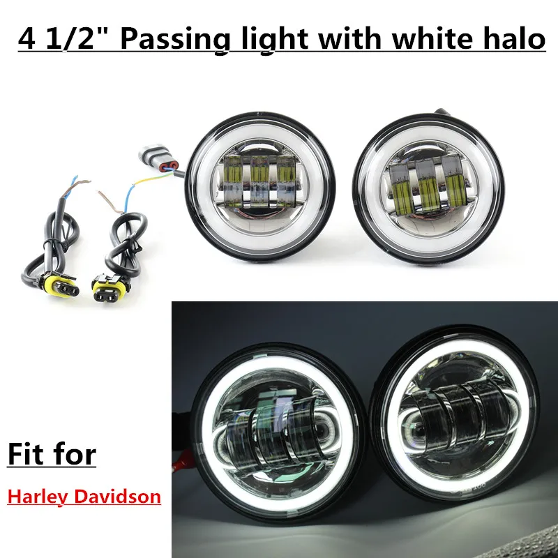 4 5 Inch LED Fog Lights Projector Auxiliary Daymaker Headlight Motorcycle Passing Fog Light font b