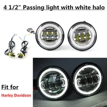 4,5 светодиодный LED прожектор противотуманной фары вспомогательный Moto фар мотоцикл противотуманные свет лампы для мотоциклов с DRL Harley