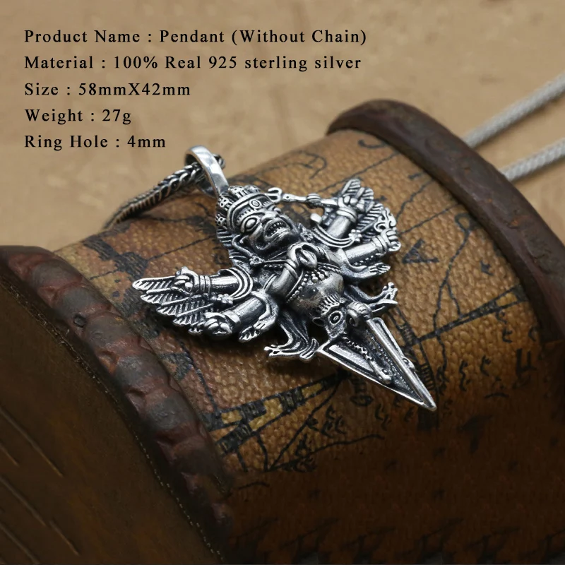Кулон из серебра 2020 пробы в виде Будды ваджры унисекс|real 925|silver buddha925 silver jewelry thailand |